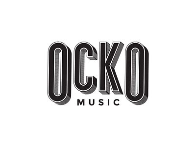 Ocko Music Logo artist branding classic clean condensed detailed electronic logo minimal music narrow pop rb simple tall textured typography