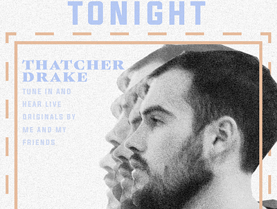 Thatcher Drake Live Show Poster design music music art musician typography