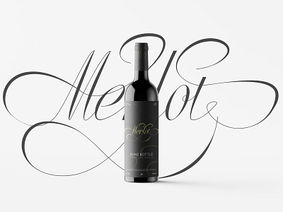 Merlot branding design typography