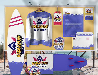 Surf Shop branding graphic design logo