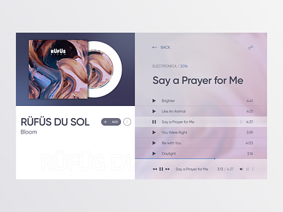 Music Player Design Concept concept design figma interface minimal music music player ui user experience ux