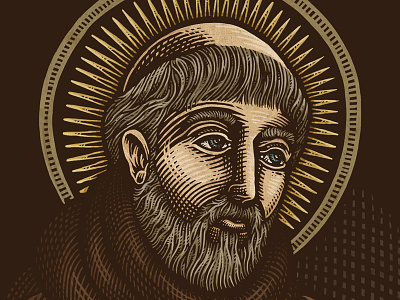 Final Saint Francis color color illustration patron saint saint saint francis