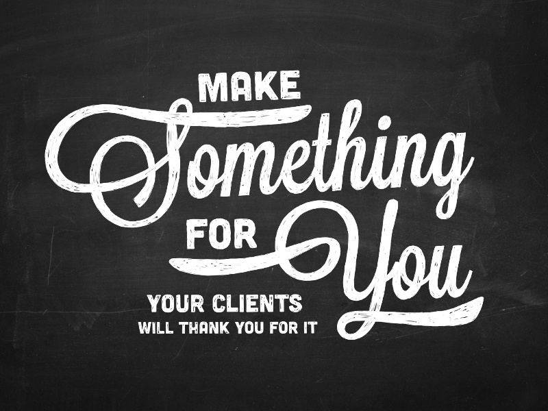 Make something for you hand drawn typography theme