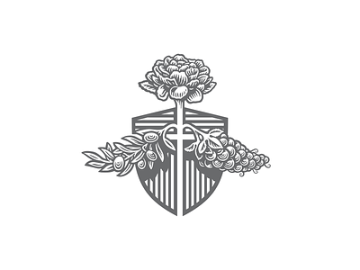 Silver Rabbit secondaries branding bw coatofarms design illustration logo rabbits shields