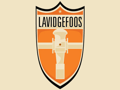 Lavidgefoos design foosball icon illustration logo mark shield sports