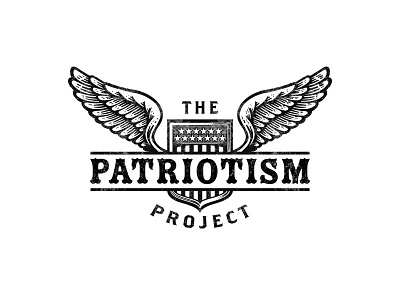 The Patriotism Project engraving logo mark patriotism project shield wings