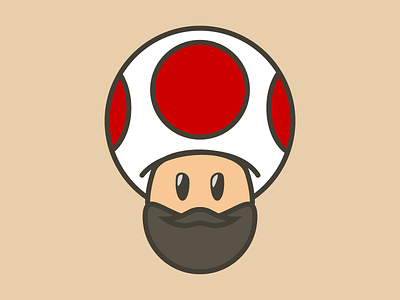 Bearded Toad avatar beard cartoon character game mario toad video