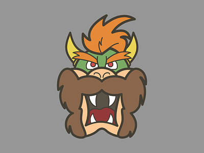 Bowser Beard avatar beard bowser cartoon character game mario video