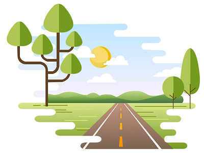 Empty road Illustration