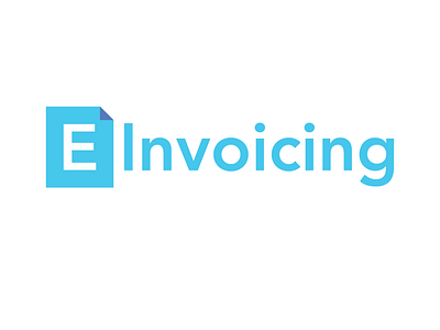 E Invoicing Logo art basic branding clean design flat logo logodesign typography vector