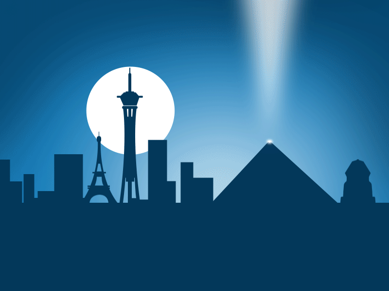 Las Vegas after effects animation attractions city eps free freebie illustrator las vegas motion silhouette vector