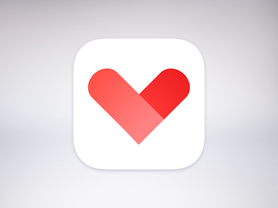 FirstAid Icon app clean healthcare heart icon ios medical minimalistic pill red simple white