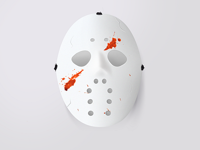 Jason 2d blood cracks halloween horror icon illustration jason mask photoshop realistic scary
