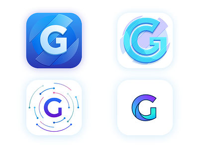 Gratus Icon Exploration app blue colors g icon ios iphone letter logo logotype mobile