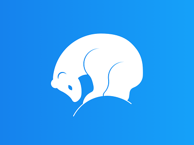 Polar Bear Logo bear blue branding design flat icon illustration logo logo design logotype minimal minimalistic polar bear vector white