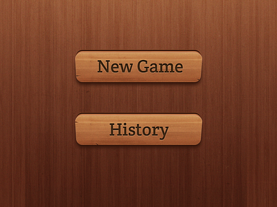 Wooden Buttons (2x) app button buttons interface ios iphone ui wood