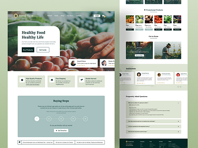 Sunaji Farm - Landing Page barn delivery desktop farm landing page market ui web design website