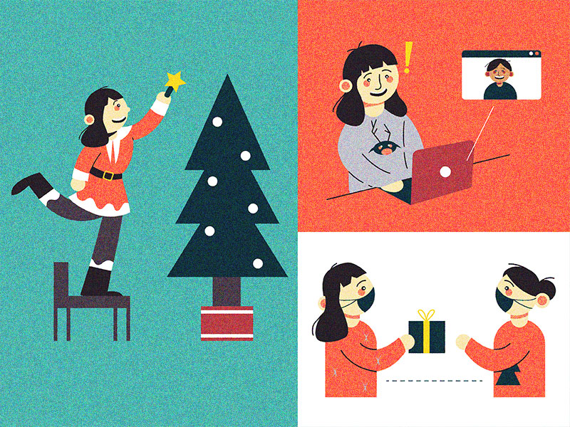 Christmas Distancing by Dorothy Livelo on Dribbble