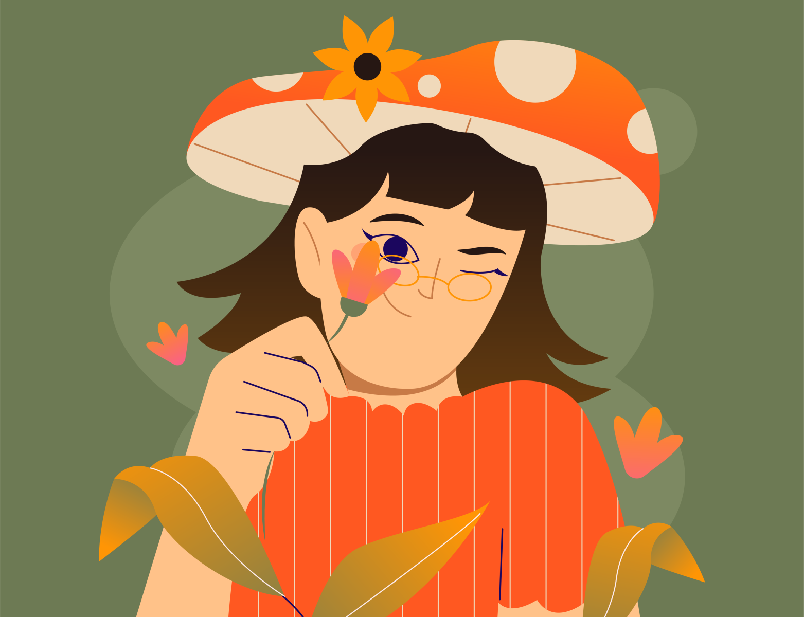 Mushroom Flower Girl by Dorothy Livelo on Dribbble