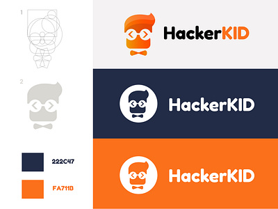 HackerKID Logo coding logo design golden ratio logo guvi kids illustration logo logodesign logos logotype