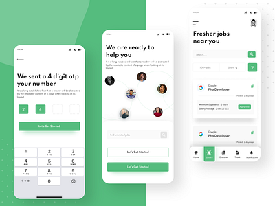 Job Finder App | Mobile App animation app branding design font design icon jobfinder jobs mobile app mobile app design typography ui uidesign uxdesign uxui vacancy app vacancy app web