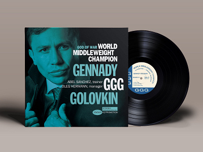 Blue Note style GGG boxing design typography