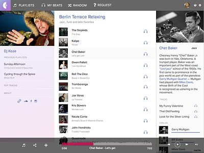 music playlist 8tracks app flat minimal music player soundcloud user interface web