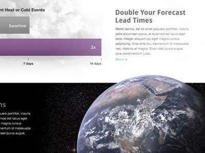 WIP: ERT homepage benefits section bar chart clean earth science simple