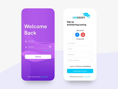 Sign In and Sign up design sign in sign up ui ux