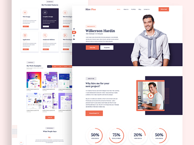 Portfolio landing page landing page portfolio portfolio website psd template ui ui ux user experience user interface design web design web templates website design