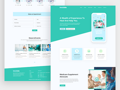 Medical landing page healthcare landing page medical medical landing page medical website minimal psd template ui ux user experience user interface design web design web templates website design