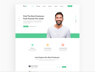 Job Finding Landing page graphic design illustration landing page layout product design psd template ui ux user experience user interface design web design web templates website website design