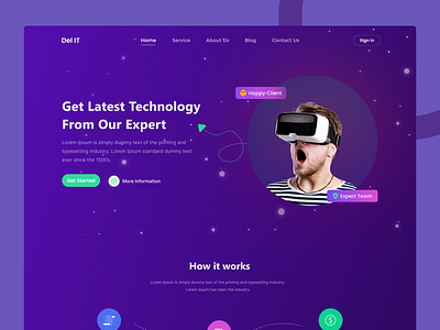 Digital Agency Landing page agency landing page corporate landing page dark website digital agency graphic design it it landing page landing page nft psd template software company web site ui ui ux user experience user interface design vr landing page web app web design website design