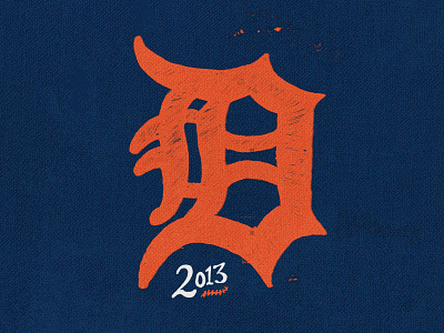 Tigers Baseball detroit tigers hand drawn opening day