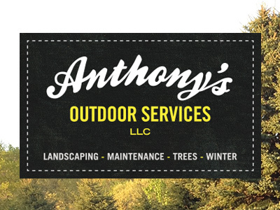 Anthony's Outdoor Services landscaping logo texture typography
