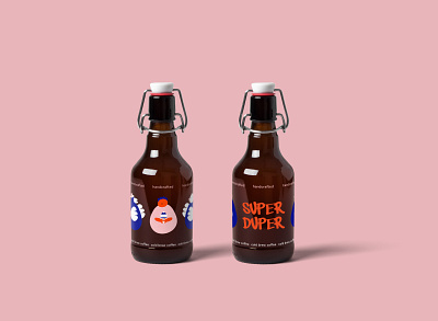 Identity for confectionery Super Duper bottle label branding craft beer design idenity identity branding identitydesign illustration illustrations illustrator package design packaging design vector