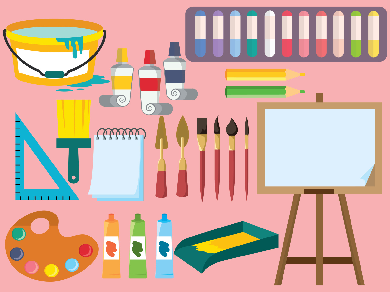 PAINTING SET by sweetmangodsn on Dribbble