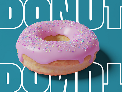 Donut 3d 3d art branding donut graphicdesign illustration poster poster design promo socialmedia vector vector illustration