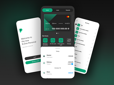 Financial app - Mobile Banking balance banking credit card financial app fintech income mobile app mobile banking mobile design money transfer operations send money transaction uiux