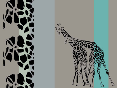Giraffe print animals illustration print