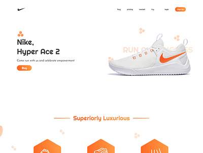 Nike HyperAce2 UI Design design ui