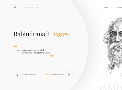 Rabindranath Tagore UI Design design ui