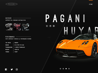 WebUI Pagani design ui