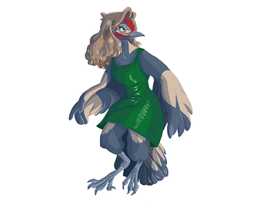 Commission anthro 2 anthro anthropomorphic bird cartoon furry illustration illustration art