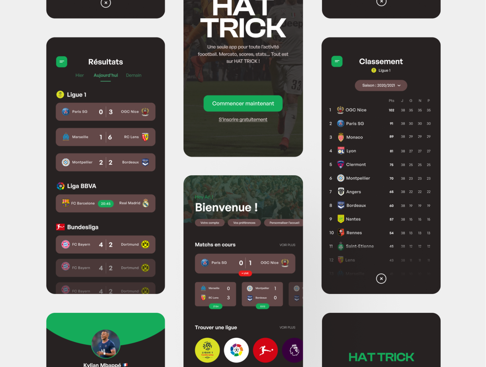 Football App concept by Ari on Dribbble