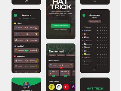 Football App concept football app moible design ui