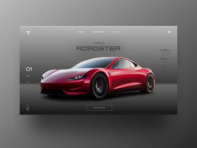 Tesla Website Dribbble reduced