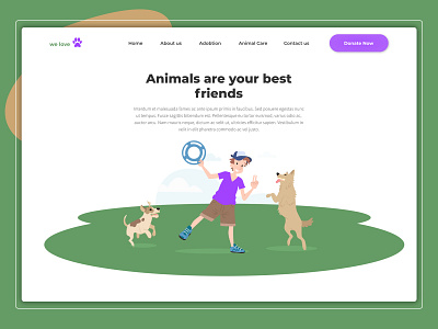 Animal care Landing Page