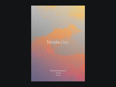 Nicola Cruz Gig poster nicola cruz poster poster art poster design