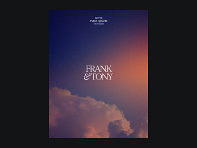 Frank & Tony - Poster Option 2 dreamy grain poster poster design